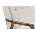 Baxton Studio Baxton Studio Mid-Century Masterpieces Loveseat - White - Living Room Furniture