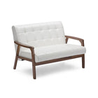 Baxton Studio Baxton Studio Mid-Century Masterpieces Loveseat - White - Living Room Furniture