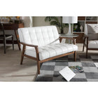 Baxton Studio Baxton Studio Mid-Century Masterpieces Loveseat - White - Living Room Furniture