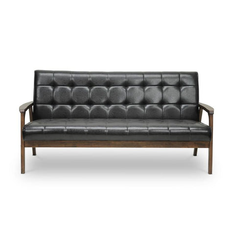 Baxton Studio Mid-Century Masterpieces SofaBrown - Living Room Furniture