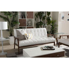Baxton Studio Baxton Studio Mid-Century Masterpieces Sofa - White - Living Room Furniture