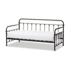 Baxton Studio Elsie Vintage Industrial Black Finished Metal Daybed - Kids Room Furniture