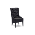 Baxton Studio Vincent Grey Linen Button-Tufted Chair with Silver Nail heads Trim - Living Room Furniture
