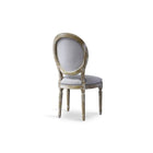 Baxton Studio Clairette Wood Traditional French Accent ChairRound - Dining Room