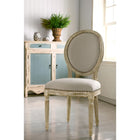 Baxton Studio Clairette Wood Traditional French Accent ChairRound - Dining Room