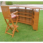 International Caravan Royal Tahiti Outdoor Wood Fold Out Bar - Outdoor Furniture
