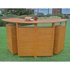 International Caravan Royal Tahiti Outdoor Wood Fold Out Bar - Outdoor Furniture