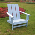 International Caravan Acacia Large Square Back Adirondack Chair - Sky Blue - Outdoor Furniture