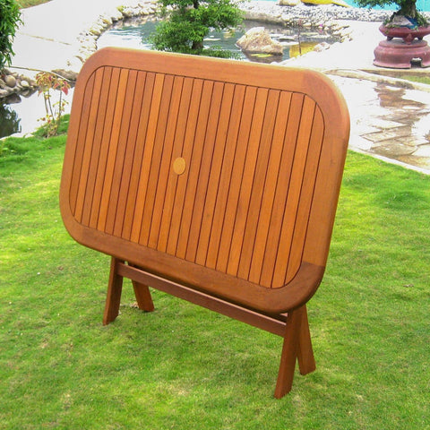 International Caravan Royal Tahiti Rectangular Folding Table - Outdoor Furniture