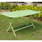 International Caravan Acacia Rectangular Folding Table - Mint Green - Outdoor Furniture