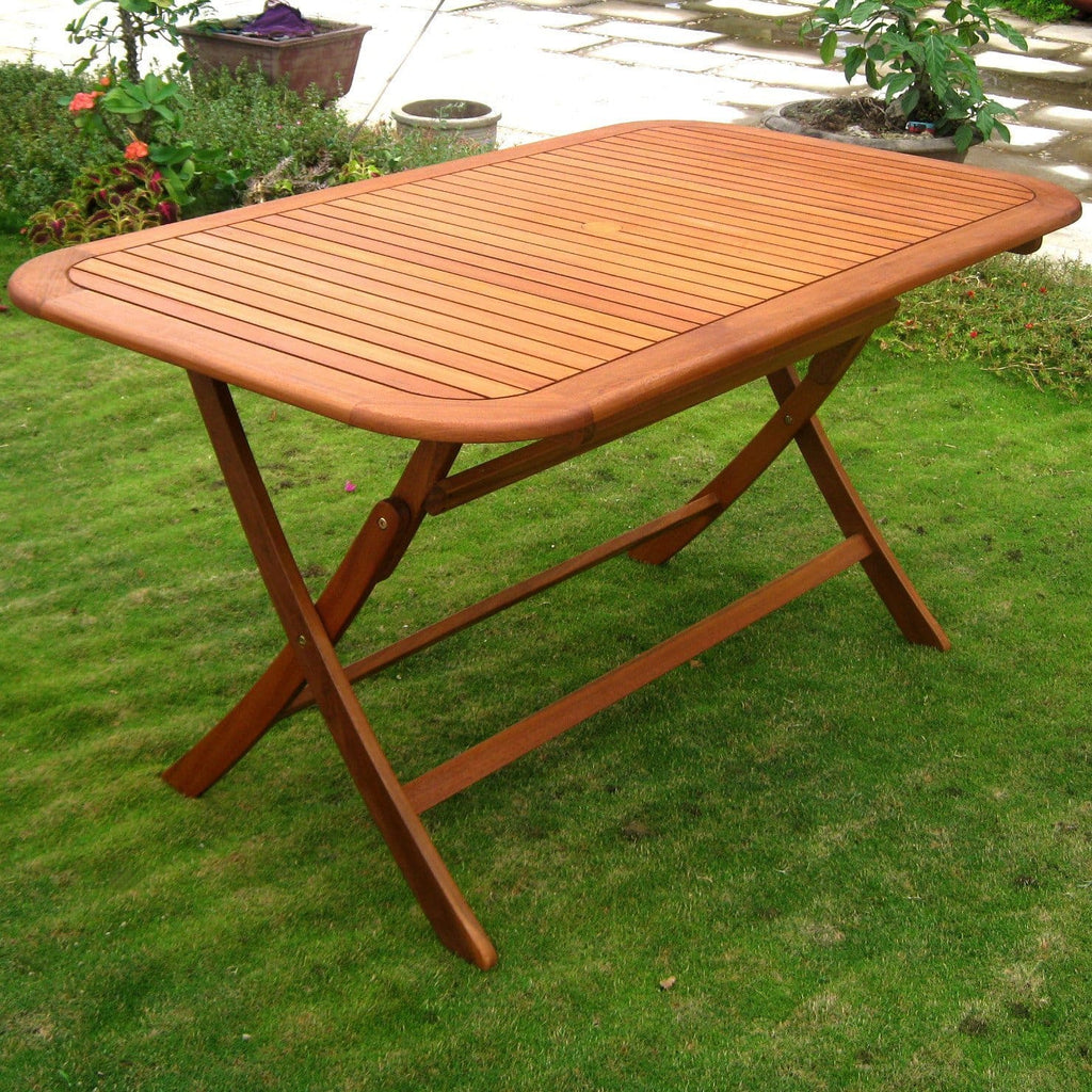 International Caravan Royal Tahiti Rectangular Folding Table - Outdoor Furniture