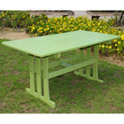 International Caravan Acacia Rectangular Dining Table - Mint Green - Outdoor Furniture