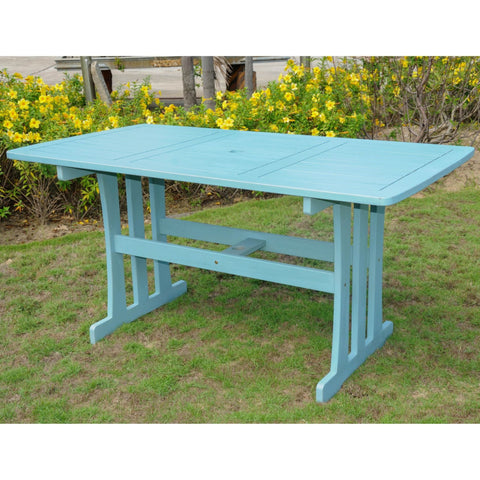 International Caravan Acacia Rectangular Dining Table - Rustic Brown - Outdoor Furniture