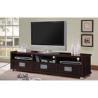 Baxton Studio Gerhardine Dark Brown Wood 63-Inch TV Cabinet with 3-drawer - Living Room Furniture