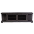 Baxton Studio Viveka 70-Inch Dark Brown Wood TV Cabinet with 2 Glass Doors and 2 Doors - Living Room Furniture