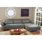 Baxton Studio Agnew Contemporary Light Beige Microfiber Right Facing Sectional Sofa - Living Room Furniture