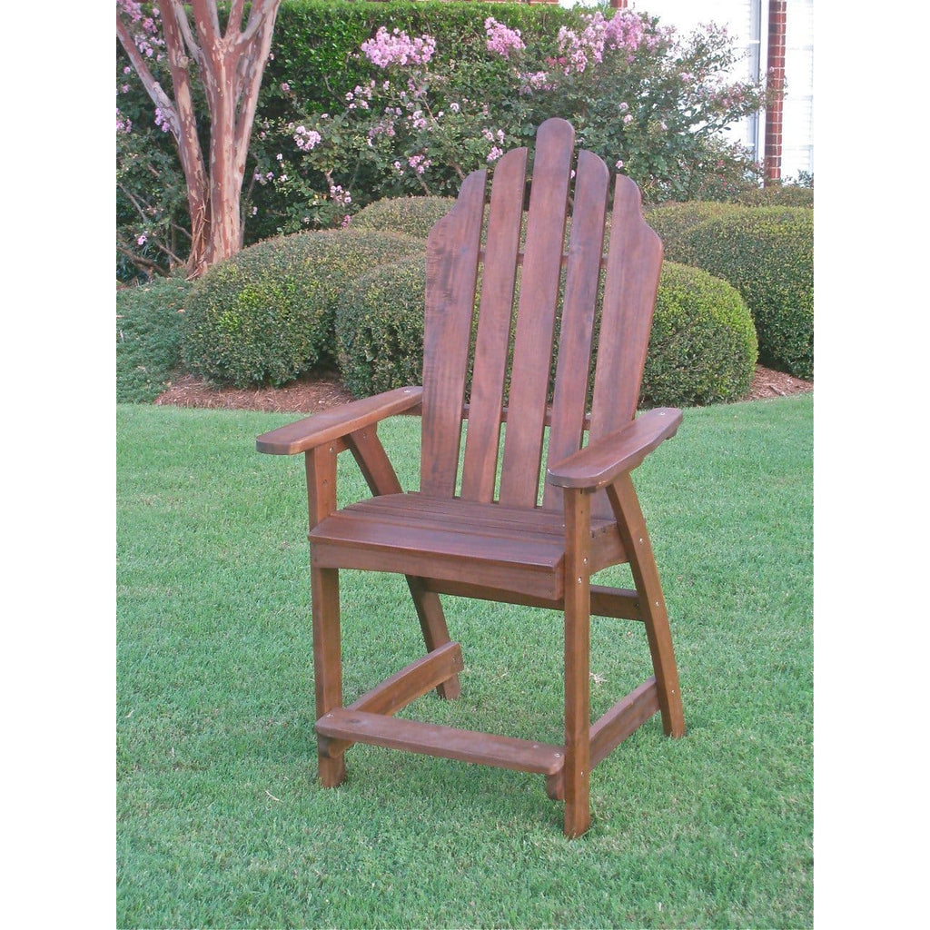 International Caravan Wood Adirondack Bar Chair - Outdoor Furniture