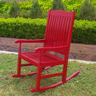 International Caravan Outdoor Wood Porch Rocker - Red - Outdoor Furniture