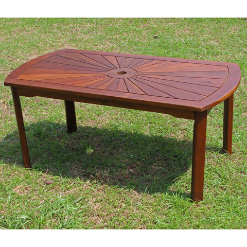 International Caravan Highland Acacia Sunburst Coffee Table - Coffee Tables