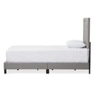 Baxton Studio Paris Modern and Contemporary Grey Fabric Upholstered Twin Size Tufting Bed - Kids Room Furniture