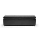 Baxton Studio Dennehy Black Brown Modern Ottoman - Living Room Furniture