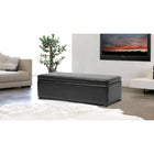 Baxton Studio Dennehy Black Brown Modern Ottoman - Living Room Furniture