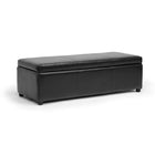 Baxton Studio Dennehy Black Brown Modern Ottoman - Living Room Furniture