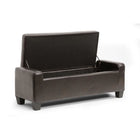Baxton Studio Manchester Dark Brown Ottoman - Living Room Furniture