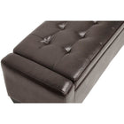Baxton Studio Manchester Dark Brown Ottoman - Living Room Furniture