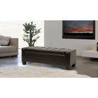 Baxton Studio Manchester Dark Brown Ottoman - Living Room Furniture