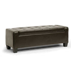 Baxton Studio Manchester Dark Brown Ottoman - Living Room Furniture