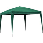 International Caravan Square Folding Gazebo - Forest Green - Outdoor Furniture