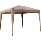 International Caravan Square Folding Gazebo - Khaki - Outdoor Furniture