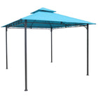 International Caravan Square Vented Canopy Gazebo - Aqua Blue - Outdoor Furniture