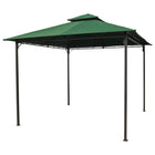International Caravan Square Vented Canopy Gazebo - Forest Green - Outdoor Furniture
