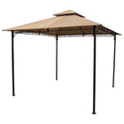 International Caravan Square Vented Canopy Gazebo - Khaki - Outdoor Furniture