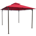 International Caravan Square Vented Canopy Gazebo - Ruby Red - Outdoor Furniture