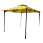 International Caravan Square Vented Canopy Gazebo - Yellow - Outdoor Furniture