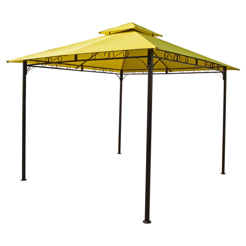 International Caravan Square Vented Canopy Gazebo - Terra Cotta - Outdoor Furniture