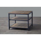 Baxton Studio Caribou Wood and Metal End Table - Living Room Furniture