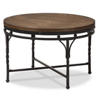 Baxton Studio Austin Vintage Industrial Antique Bronze Round Coffee Cocktail Occasional Table - Living Room Furniture