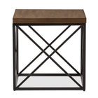 Baxton Studio Holden Vintage Industrial Antique Bronze End Table - Living Room Furniture