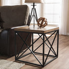 Baxton Studio Holden Vintage Industrial Antique Bronze End Table - Living Room Furniture