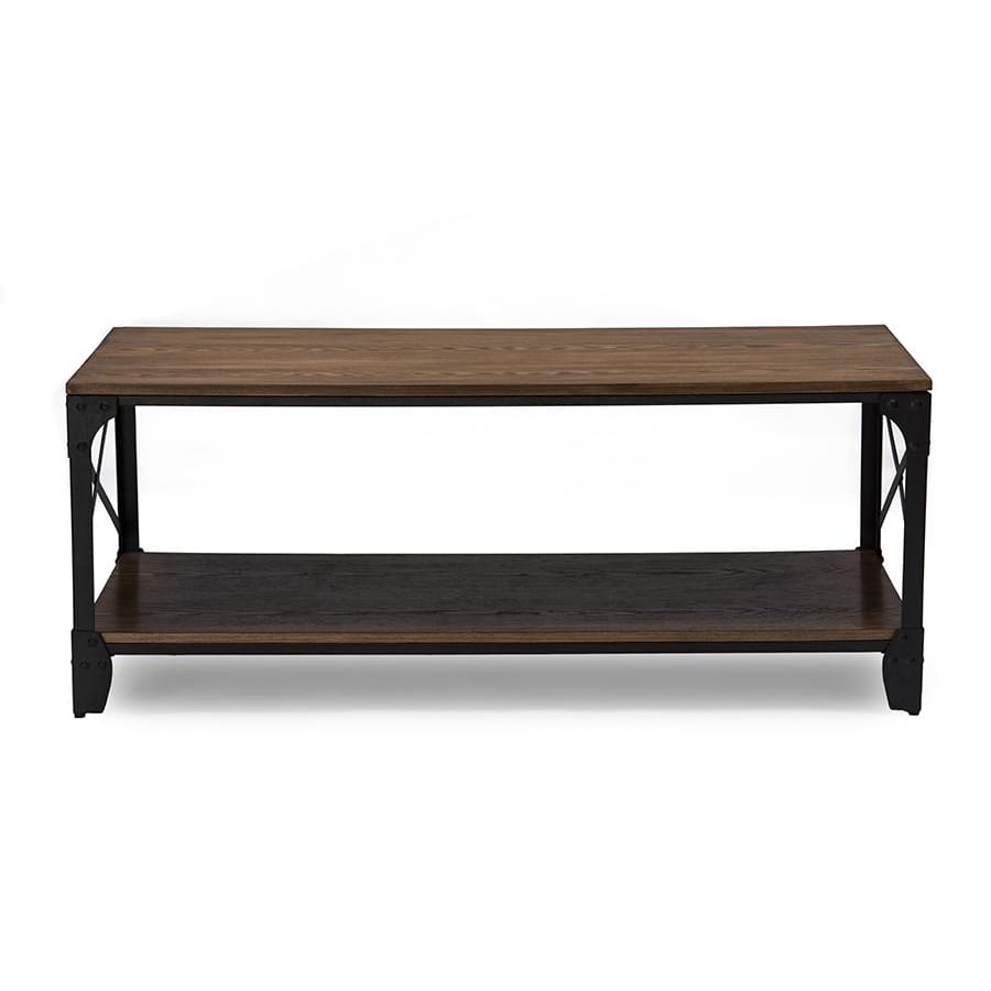 Baxton Studio Greyson Vintage Industrial Antique Bronze Occasional Cocktail Coffee Table - Living Room Furniture