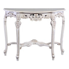 International Caravan Windsor Hand-Carved Half Moon Console Table - Antique White - Other Tables