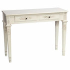 International Caravan Windsor Two Drawer Rectangular Console Table - Antique White - Other Tables
