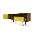 Manhattan Comfort Liberty 70.86 Mid Century - Modern TV Stand with 4 Shelving Spaces and 1 Drawer - TV Stands