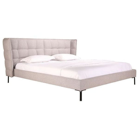 Moes Ostalo King Bed Grey - Bedroom Beds