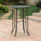 International Caravan Mandalay Iron Bar Height Round Table - Outdoor Furniture