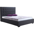 Moes Belle Storage King Bed - Charcola - Bedroom Beds